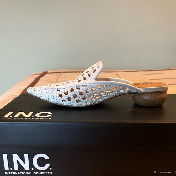 INC International Concepts Women's White Woven Mules - Picture 3 of 6